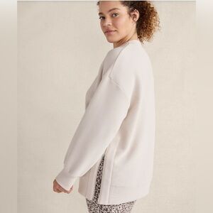 Varley Cream Side Zip Sweatshirt